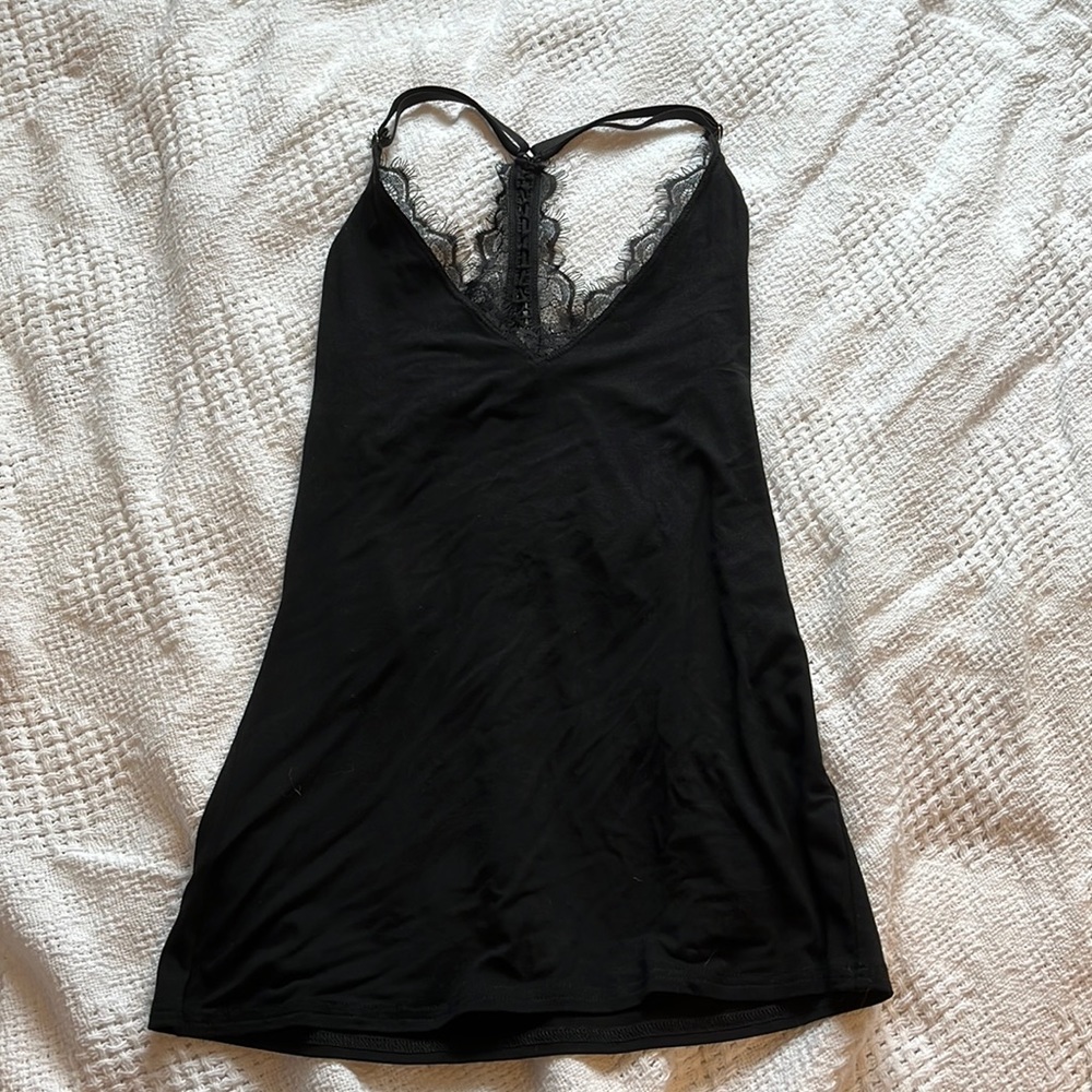 BKE Black Lace Tank Top